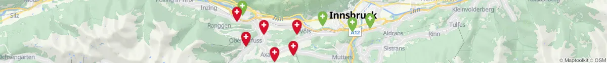 Kartenansicht für Apotheken-Notdienste in der Nähe von Kematen in Tirol (Innsbruck  (Land), Tirol)